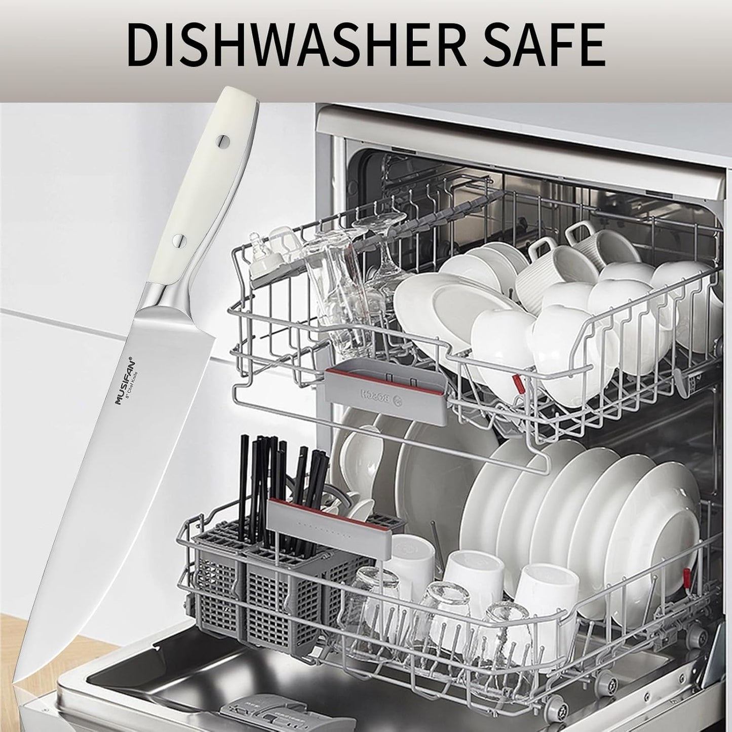 3-Piece Chef Knife Set, Professional Ultra Sharp Kitchen Knives For Cooking High Carbon Stainless Steel, With Ergonomic Handle Design (three)