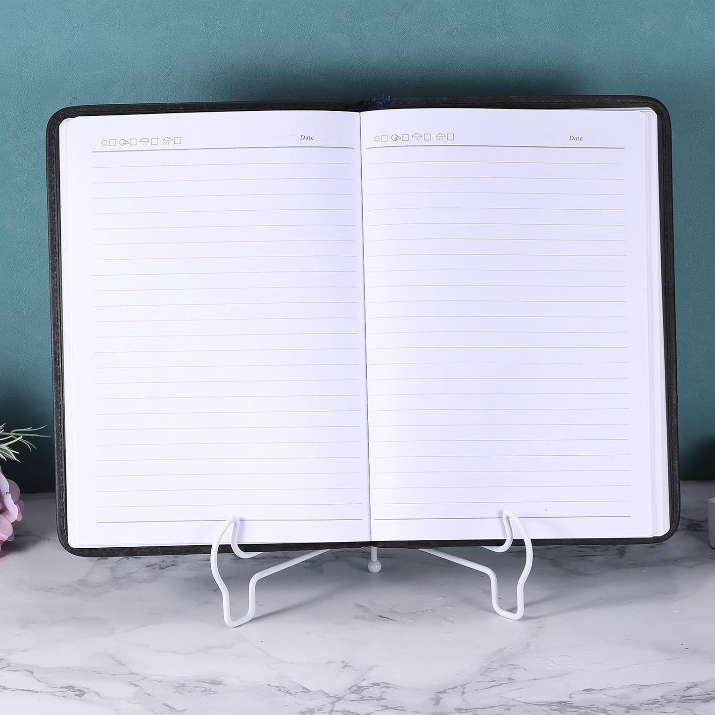 uxcell 8 Inch Plate Stand for Display, Iron Decorative Plate Holders Folding Display Stand Easel for Book Platter Photo Picture Frame Tabletop Art, White