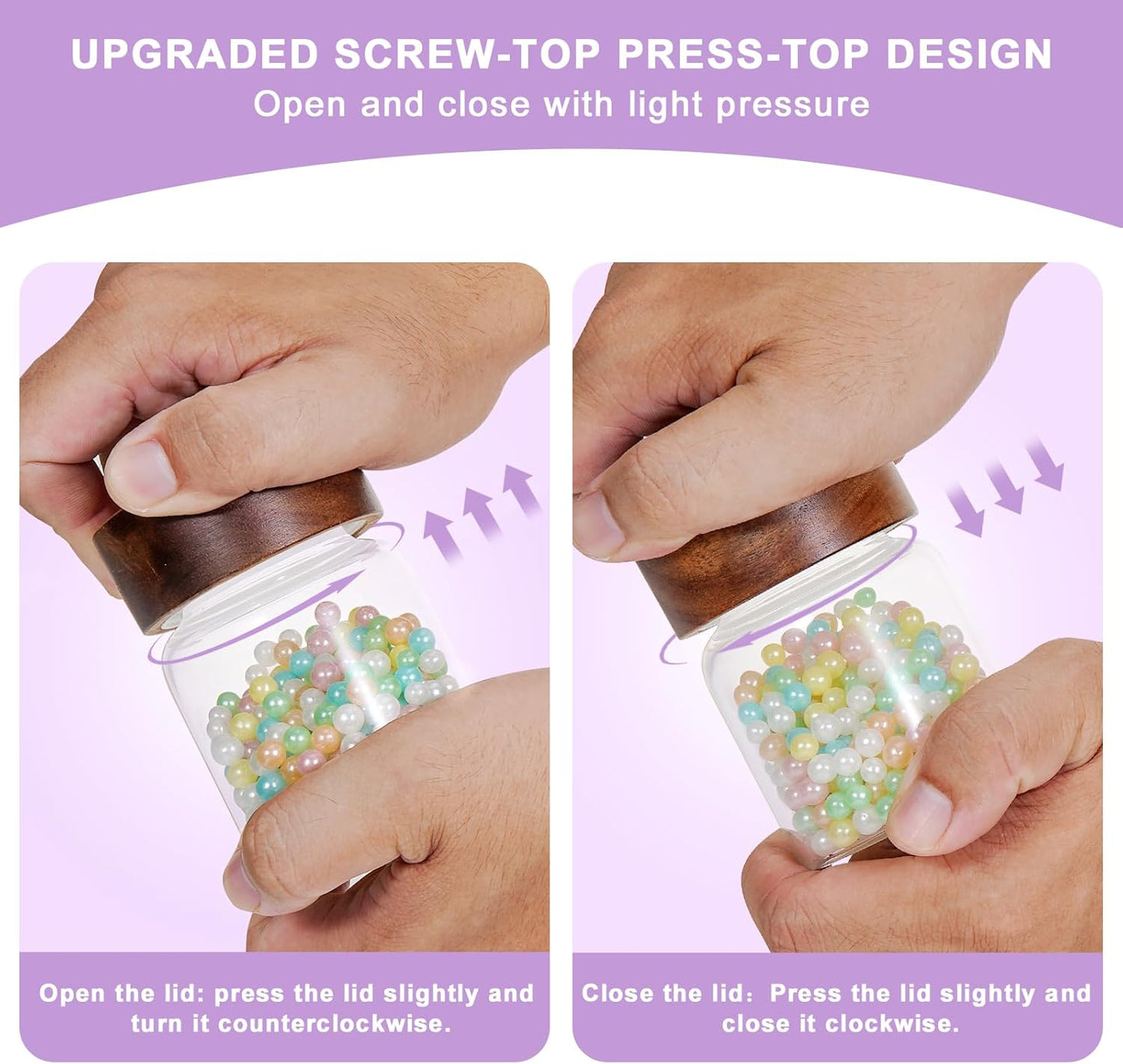 Glass Spice Jars Seasoning Containers Small Glass Jars with Lids Airtight Food Storage Canister for Kitchen Pantry Sugar Tea Coffee Bean Nuts Cookies Herbs Salt (4oz(118ml)*8 pack)