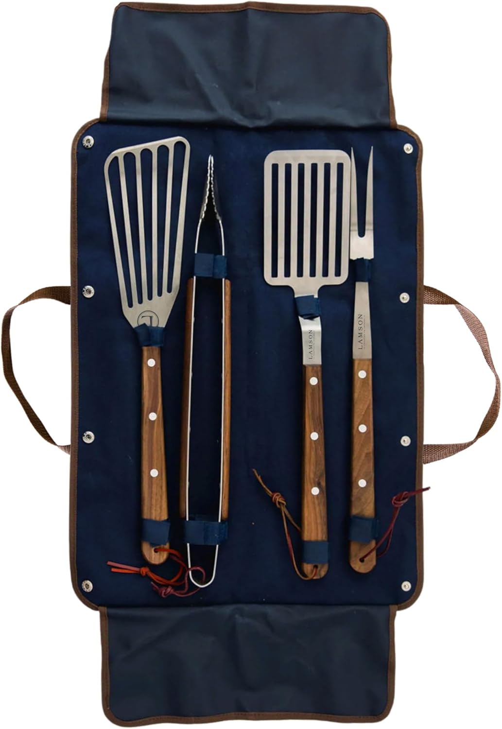 Lamson Premier 20" Walnut 4-Piece Deluxe BBQ Set