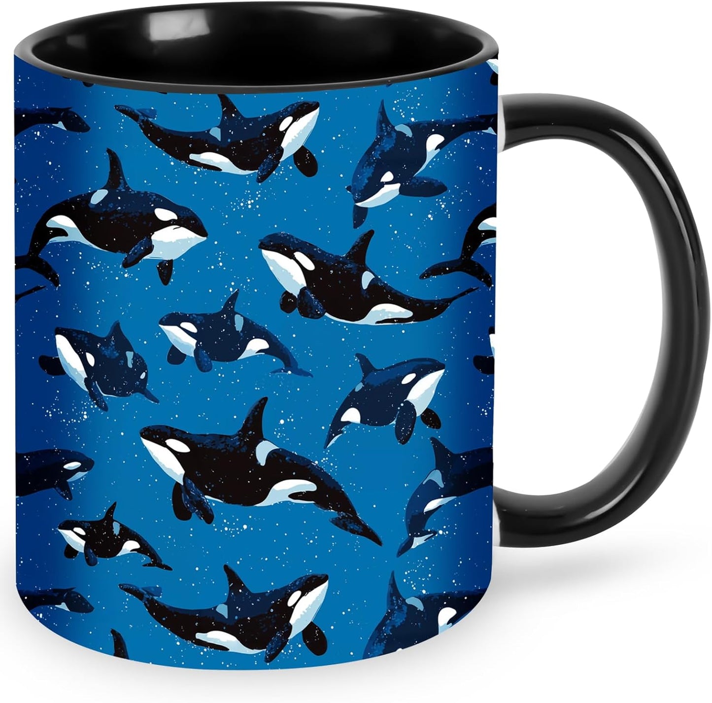 FyLybois Whale Coffee Mug Ceramic Coffee Cup with Handle Microwave Safe for Home or Office Gifts for Women and Men