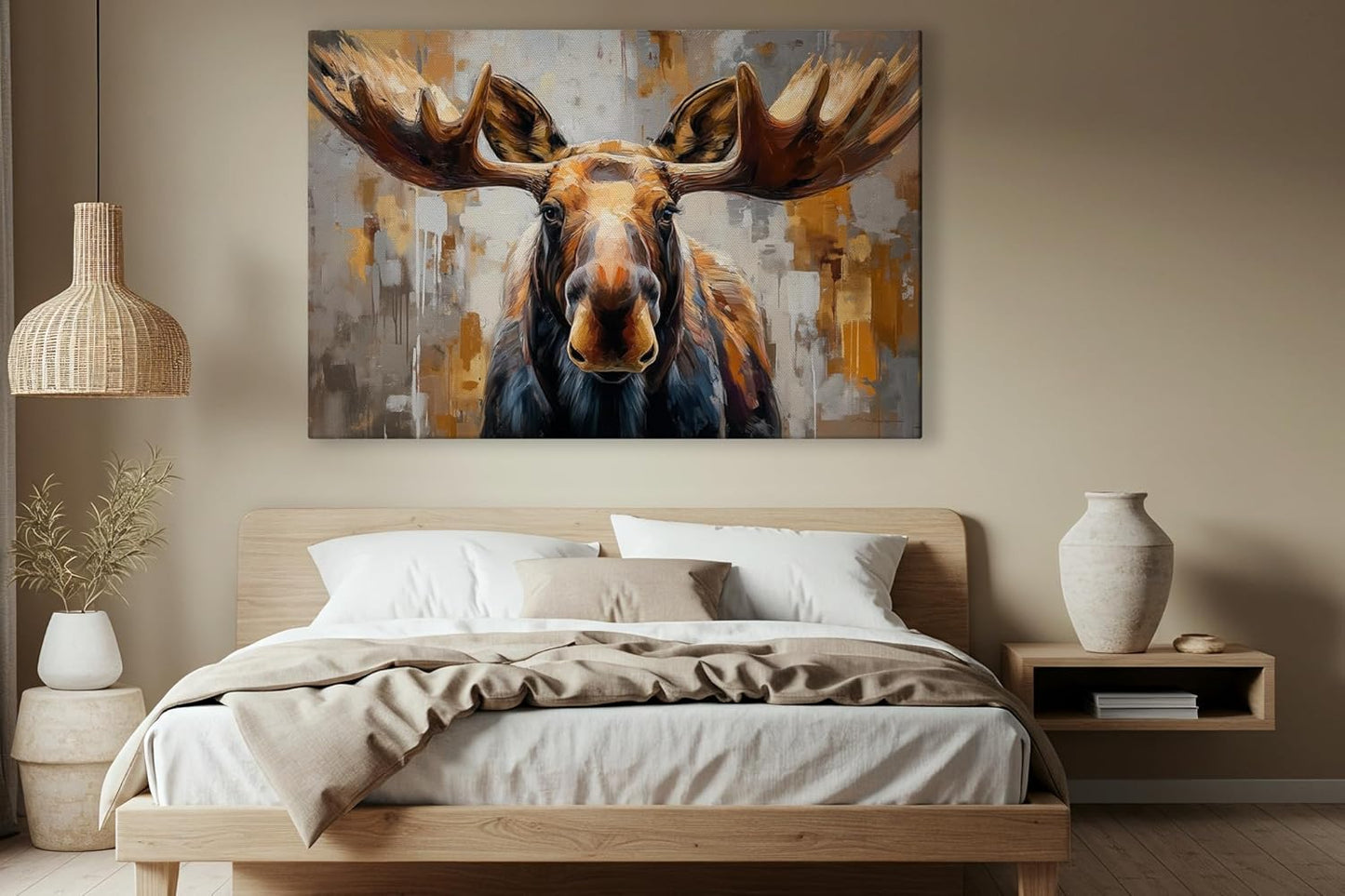 Wildlife Canvas Prints - Wild Animals Home Decor - Medium, Large, and Extra Large Wall Art for Living Room, Bathroom, Kitchen (The Forest King, 24L" x 36W")