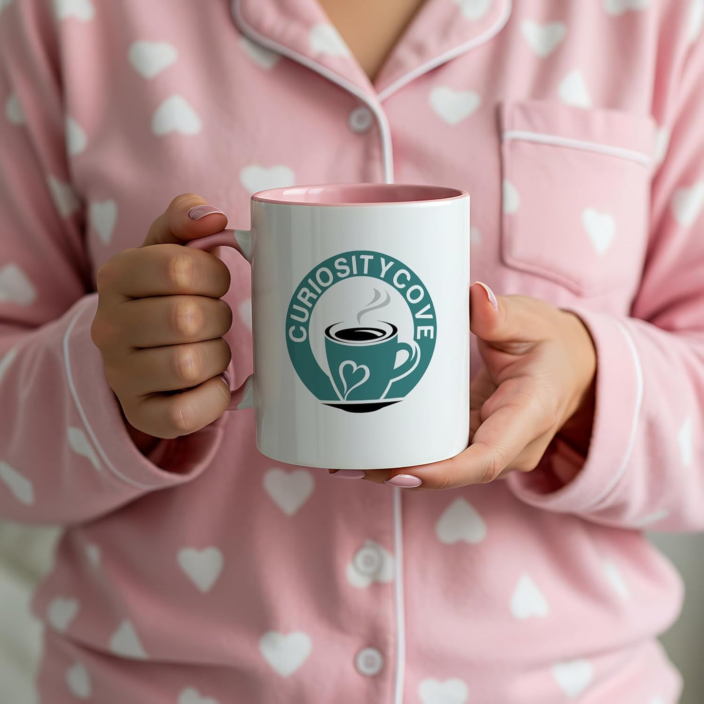 Personalized Coffee Mug | Custom Photo, Text, or Logo Cup (11oz, Pink Rim, Inner, and Handle) |Dishwasher & Microwave Safe |Unique Gift for Men & Women –Taza Personalizada