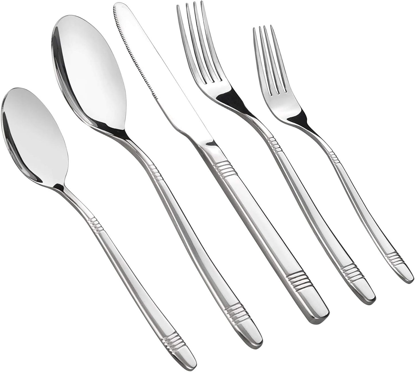 Begale Stainless Steel 40-piece Flatware, Silverware Service for 8