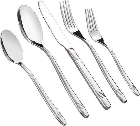 Begale Stainless Steel 40-piece Flatware, Silverware Service for 8