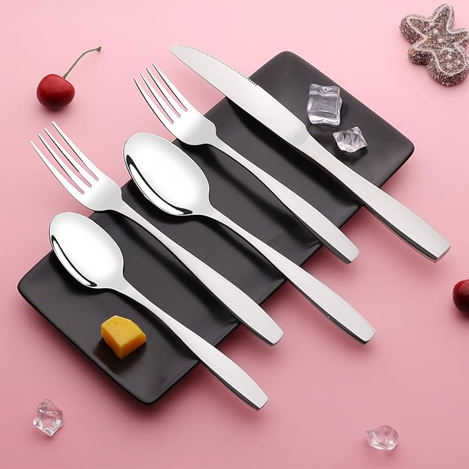 Ggbin 40-Piece Stainless Steel Flatware Set, Service for 8