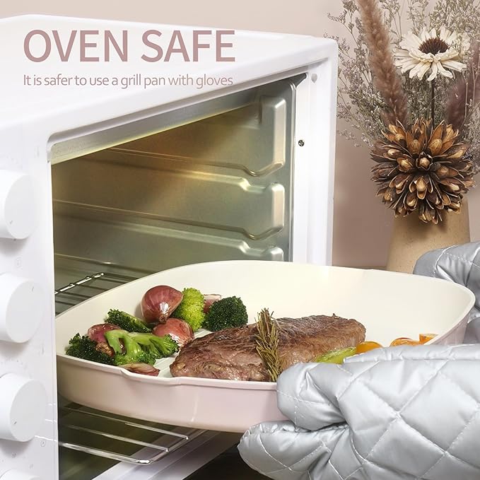 23pcs Ceramic Pots and Pans Set, Nonstick Detachable Handle Cookware, Induction Kitchen Cooking Set with Removable Handle,include Frying Pans & Saucepans Oven Safe(Pink)