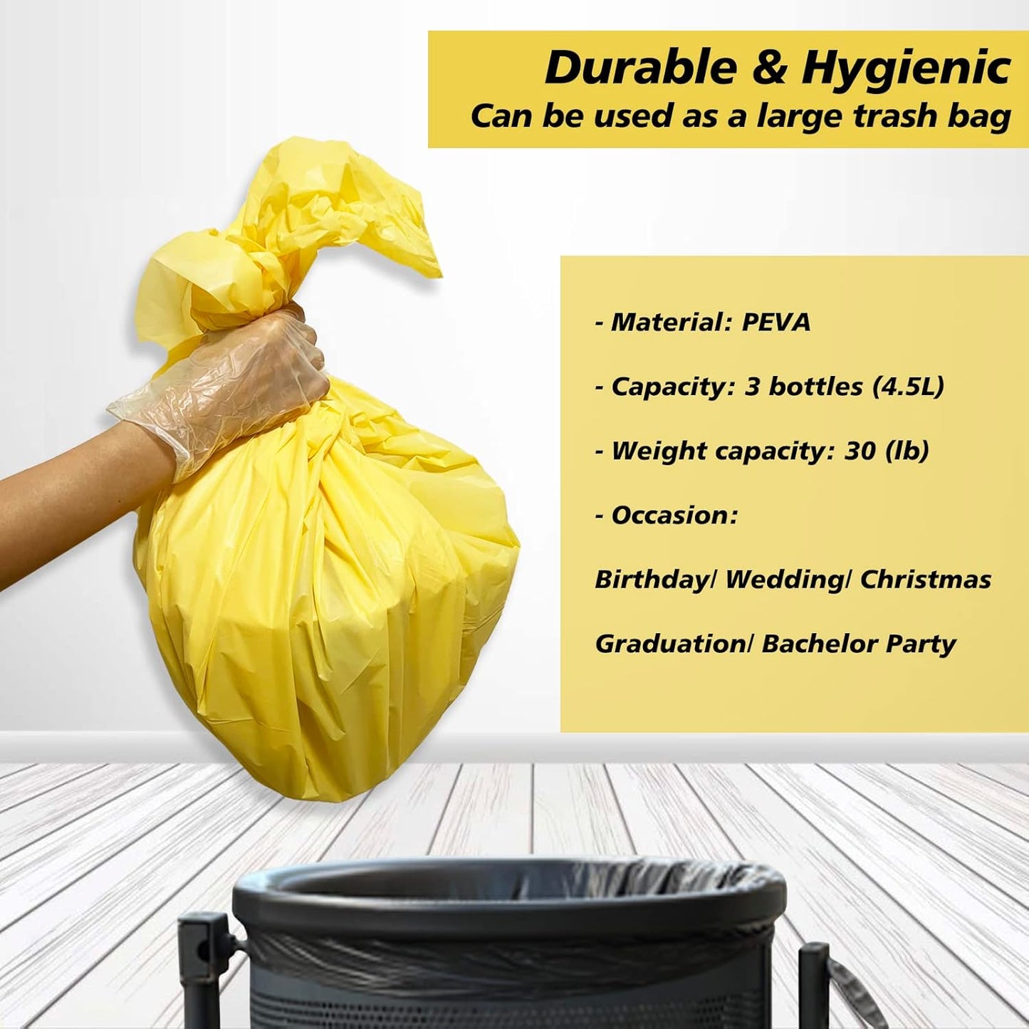 FUNTOOB Plastic Table Cloth 4 Pack Yellow Disposable Plastic Tablecloth Party Table Cover Lemons Party Table Clothes for Baby Shower Gender Reveal Birthday Party Decorations 54" X 72" (Yellow 4 Pack)