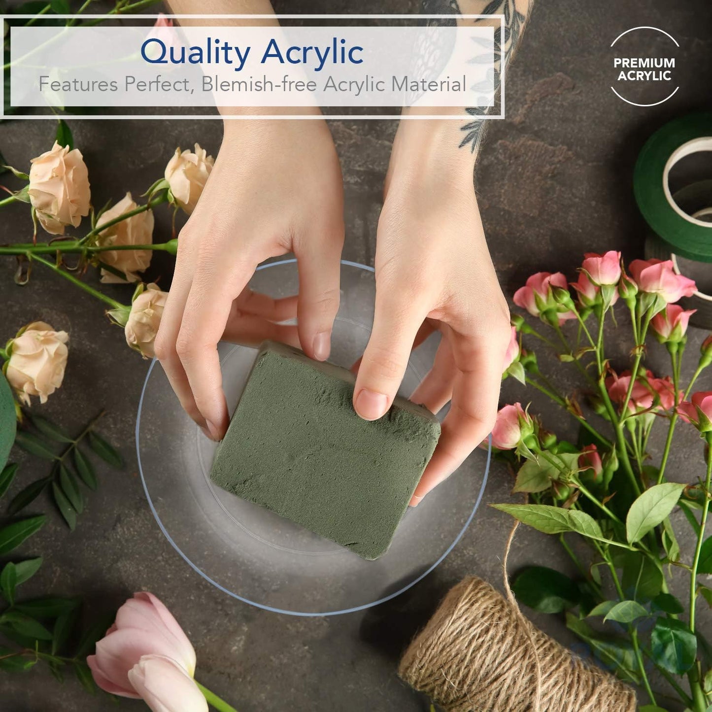 Royal Imports 11" Clear Plastic Saucer Plant Drip Tray, Low Pie Plate, Floral Flower Dish, Wedding, Party, Home and Holiday Decor, 6 Pack