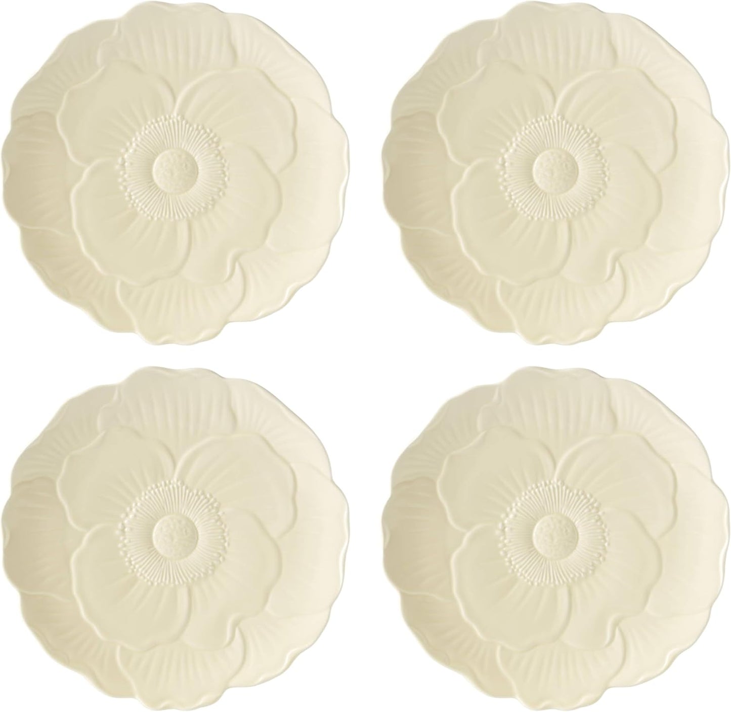 Lenox 897770 Butterfly Meadow Floral Accent Plates, Yellow, Set of 4