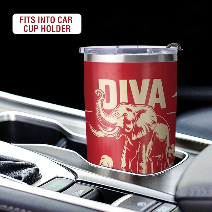 Delta Sigma Theta Sorority Paraphernalia - Official Vendor - 20 oz Stainless Steel Insulated Sublimation Tumbler - Diva