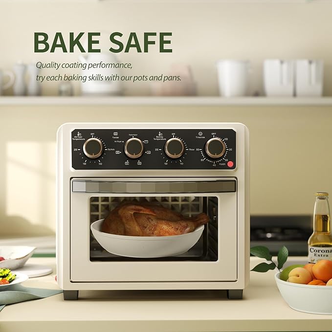 Nonstick Ceramic Cookware Set 21PCS with Detachable Handle, Pans and Pots Set, RV Kitchen Set Cookware Set, with Removable Handles, Oven Safe, Induction Ready, Stackable Non-stick Set