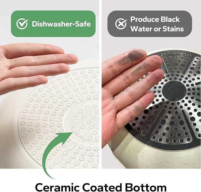 Redchef Nonstick Frying Pan Skillet, Ceramic Non-Stick Saute Pans, 11 inch Cooking Fry Pan with Stay Cool Handle, All Stovetops (Gas, Electric & Induction), Dishwasher/Oven Safe, PFAS-Free, Non Toxic