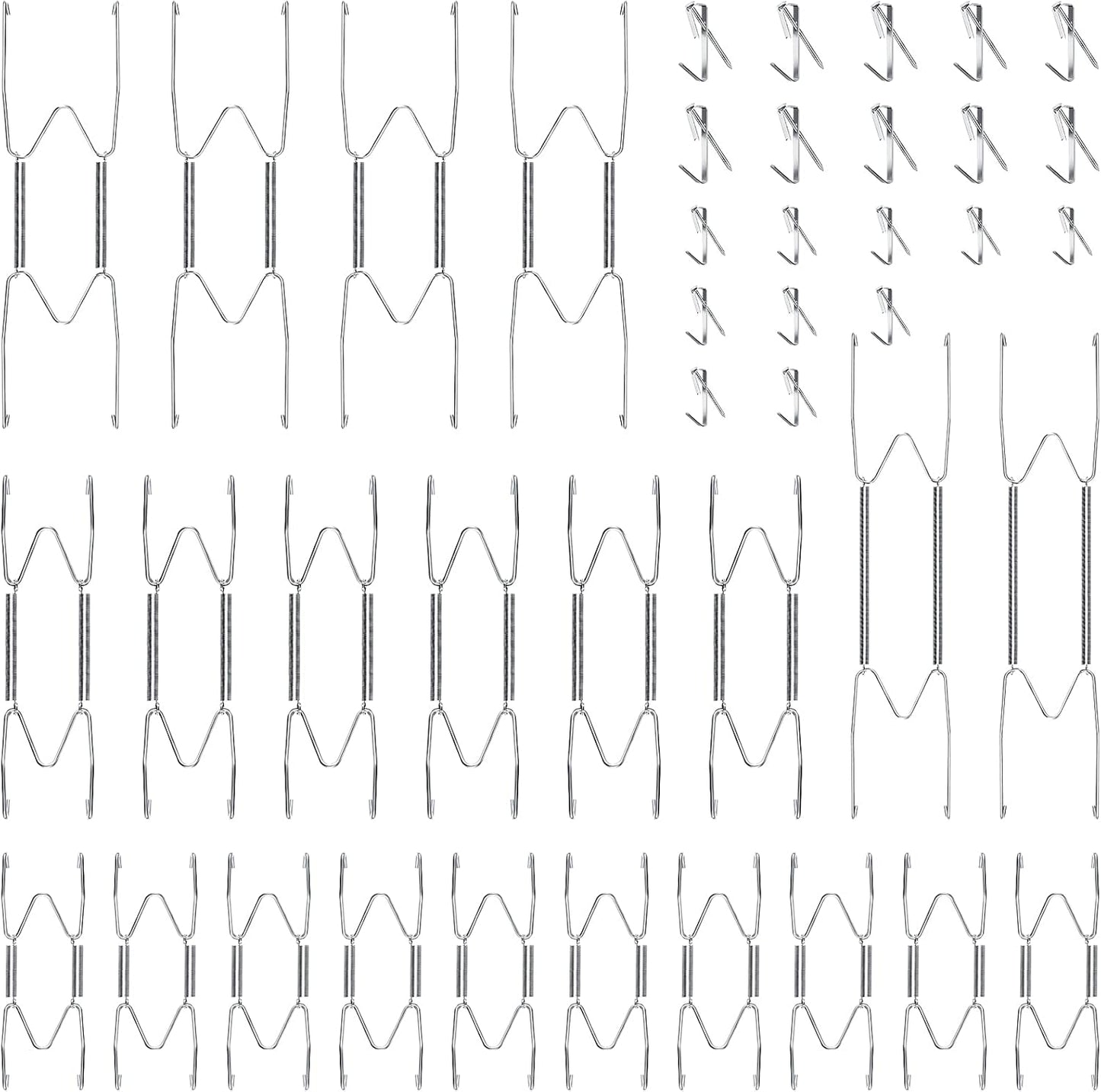 20 Pieces Invisible Wall Plate Hangers 4/5/6/8/10 Inches Wall Plate Hangers Stainless Steel Decorative with 20 Pieces Hook with Nails for Decorative Antique and Arts(Silver)