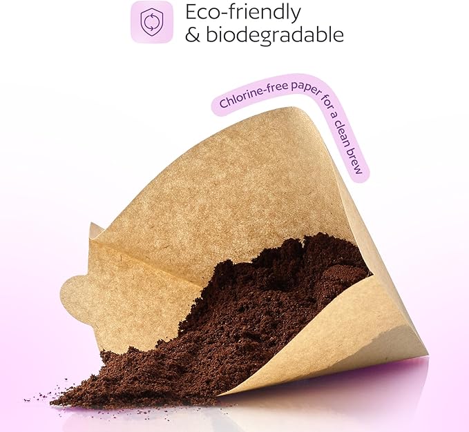 200 Count #4 Unbleached Paper Coffee Filters for Cuisinart, Ninja, BLACK+DECKER & other 8-12 Cup Coffee Makers - Perfect Paper Filter for Pour Over and Drip Coffee