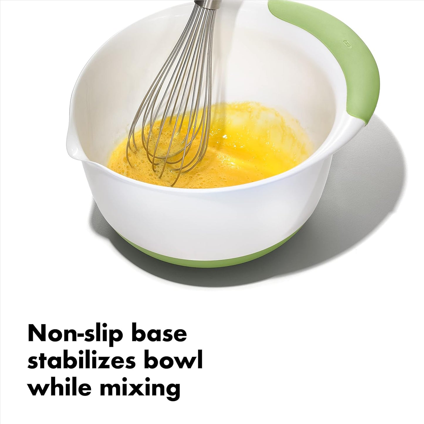 OXO Plastic Good Grips 3-Piece Mixing Bowl Set with Red/Green/Blue Handles