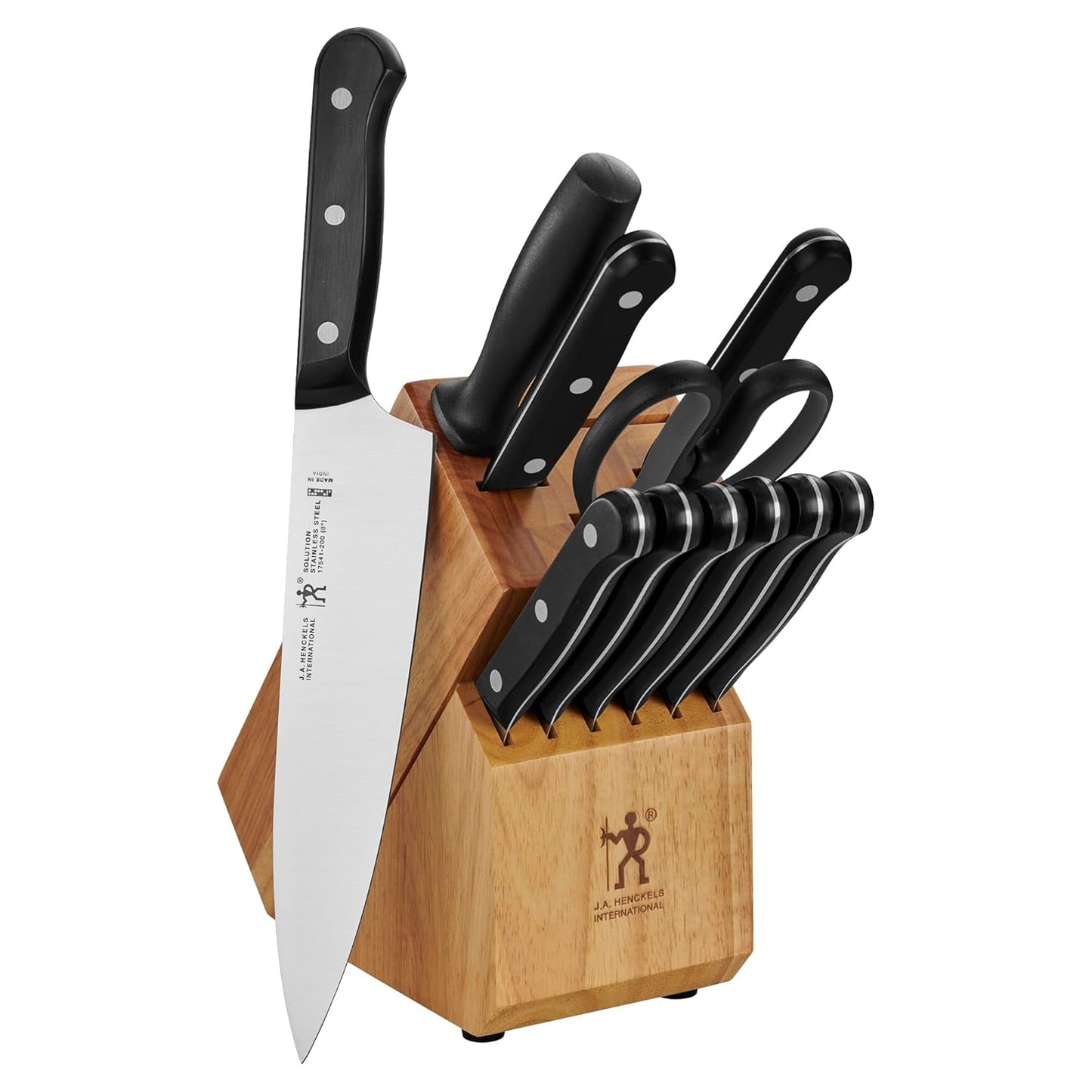 HENCKELS Solution 12-pc Knife Block Set, Natural