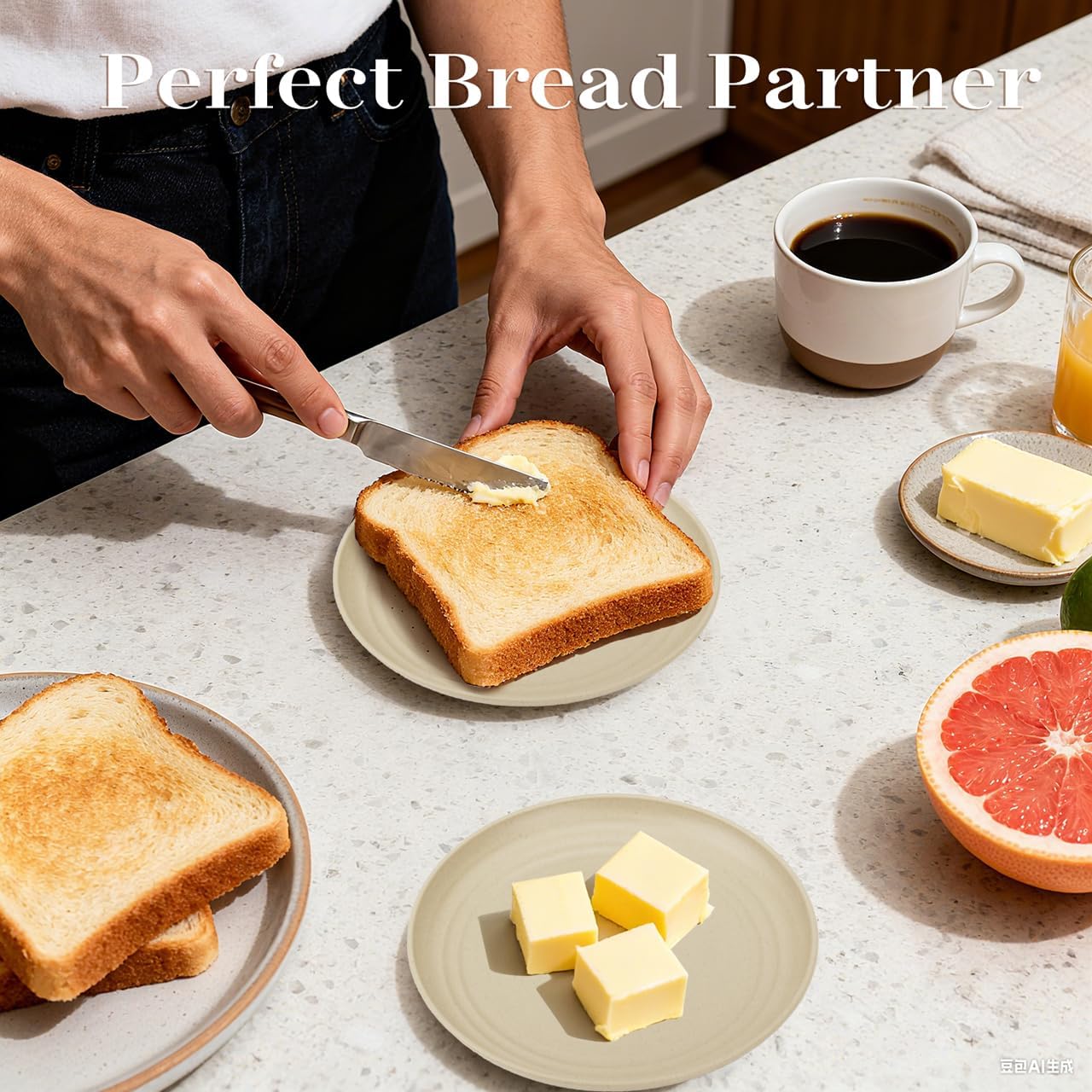 8 Pack Snack Plates, Unbreakable Wheat Straw Plate 5.7 Inch, Plastic Plates Reusable for Dessert, Appetizer, Bread, Microwave & Dishwasher Safe Small Plate for Kitchen,Camping (Beige)