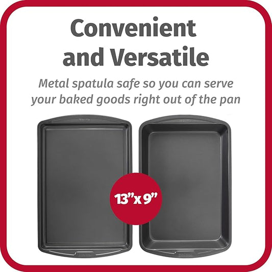 GoodCook Everyday Nonstick Steel 5-Piece Bakeware Set, Gray, Includes Cookie Sheet, Cake Pan, Loaf Pan, Muffin Pan, and Roast Pan, Durable and Scratch-Resistant Baking Set