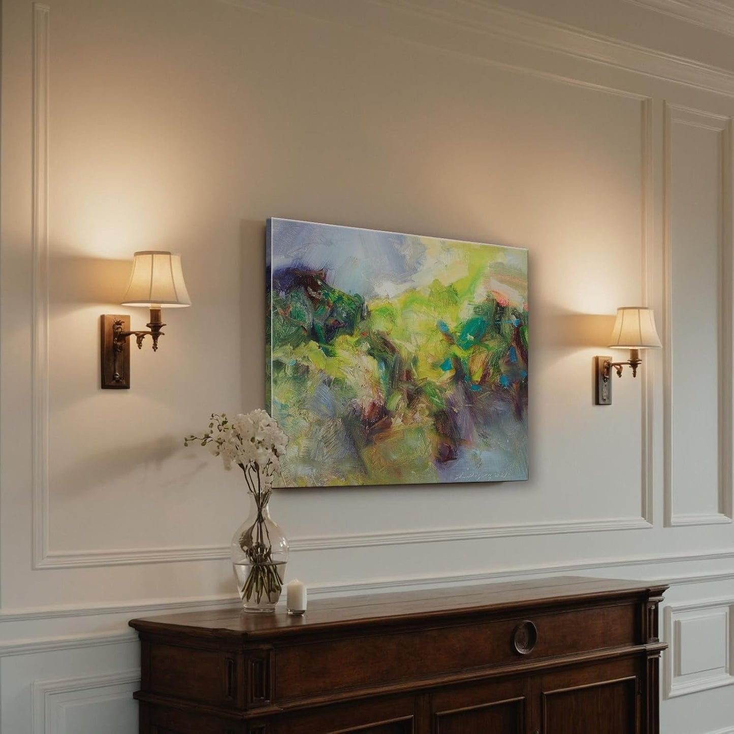 Gloliv Canvas Wall Art – Abstract Wall Decor Painting, Artist-Authorized Reproduction Canvas Prints, Modern Wall Art Decor for Living Room, Bedroom, or Office 32"x24"