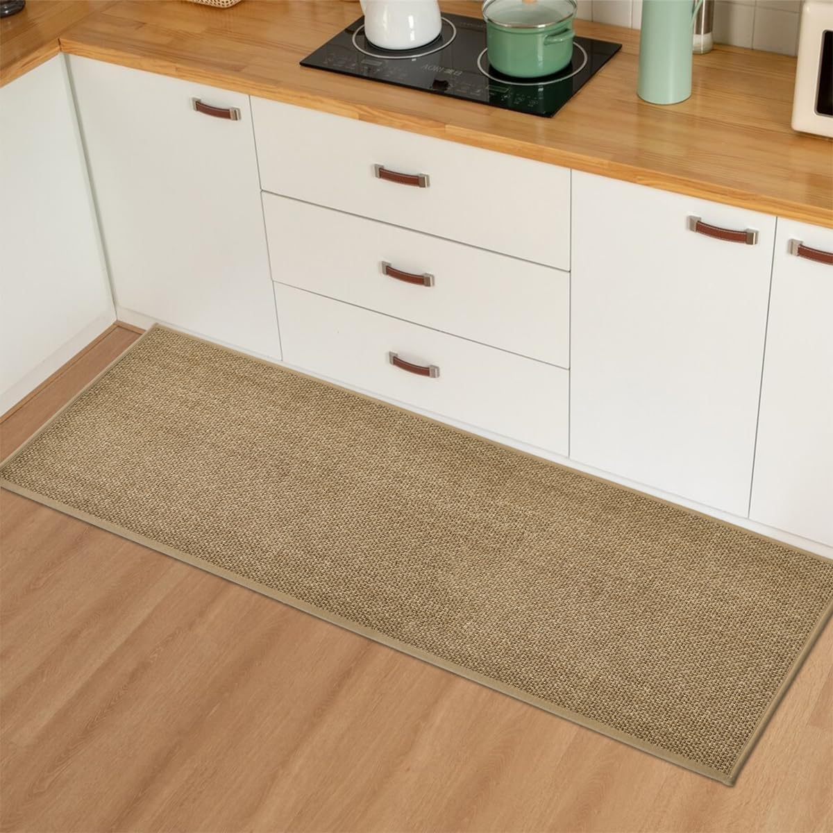 Artoid Mode Washable Non-Slip Rubber Backing Kitchen Rugs Doormat, Absorbent Kitchen Floor Mats in Front of Sink Kitchen Mats for Floor Home Decor 17x47 Inch