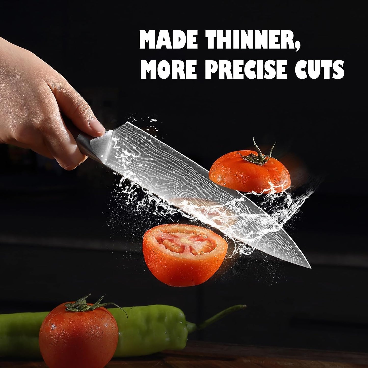 YOTSUBA Kitchen Knife Set, 7PCS Kitchen Knives Set High Carbon Stainless Steel Sharp Knife, Knives Set for Kitchen with Ergonomic Handle