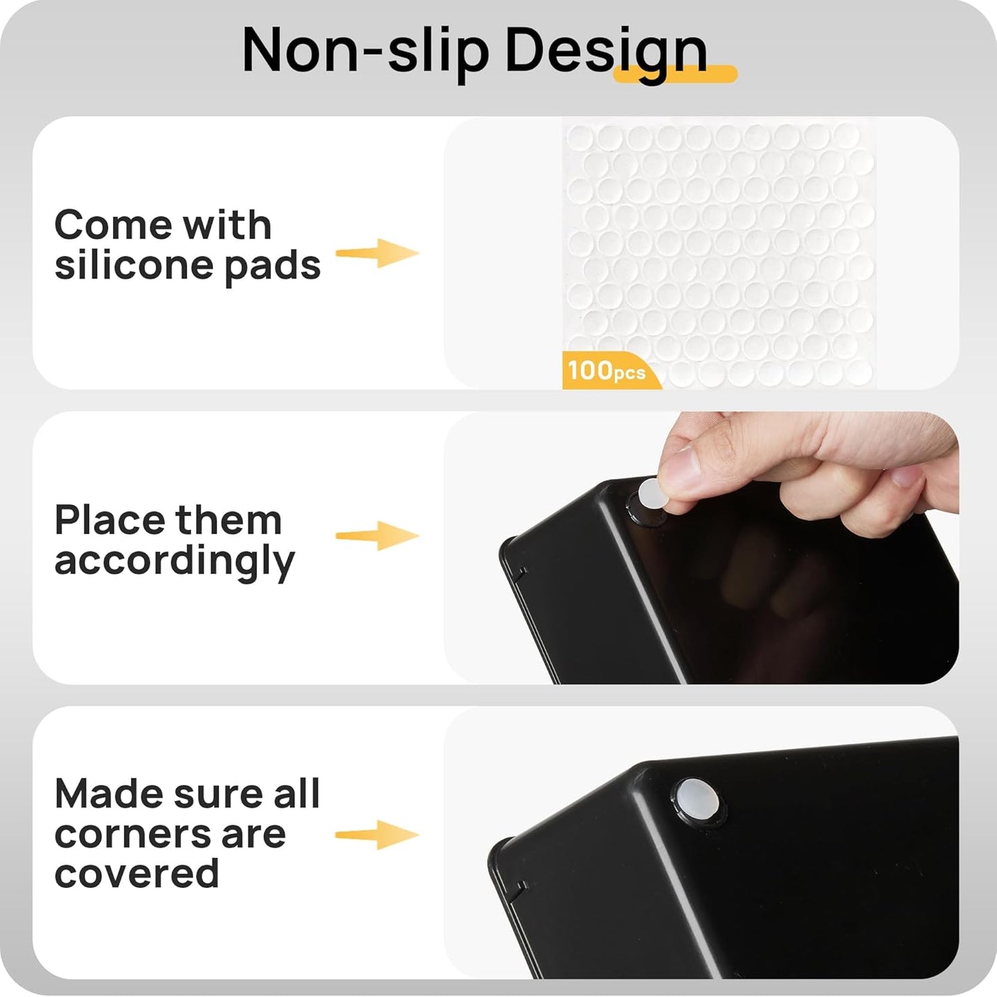 Vtopmart 25 PCS Office Desk Drawer Organizers Set, 4-Size Versatile Plastic Drawer Organizer Trays, Storage Bins for Desk Accessories Office Organizers and Storage, Bathroom, Makeup, Vanity, Black