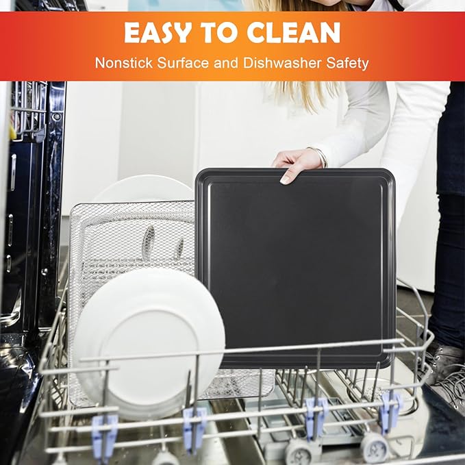 Ericair Oven Air Fryer Basket and Tray Compatible with Ninja SP100, SP101, SP1001C, SP201 Foodi Air Fry Oven, Air Fryer Accessories for Ninja Foodi 8-in-1 Air Fry Oven