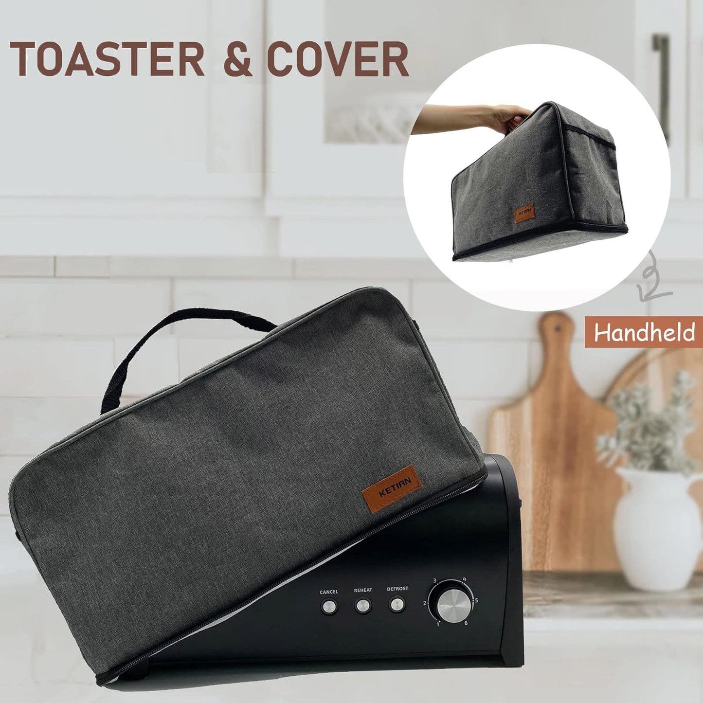 Long Slot Toaster with Cover, 2 Slice 1.65'' Extra Wide Slot Stainless Steel Toasters with Reheat Defrost Cancel Functions,6 Shade Settings, Single Slim Bread Toaster,Removable Crumb Tray,Matte Black
