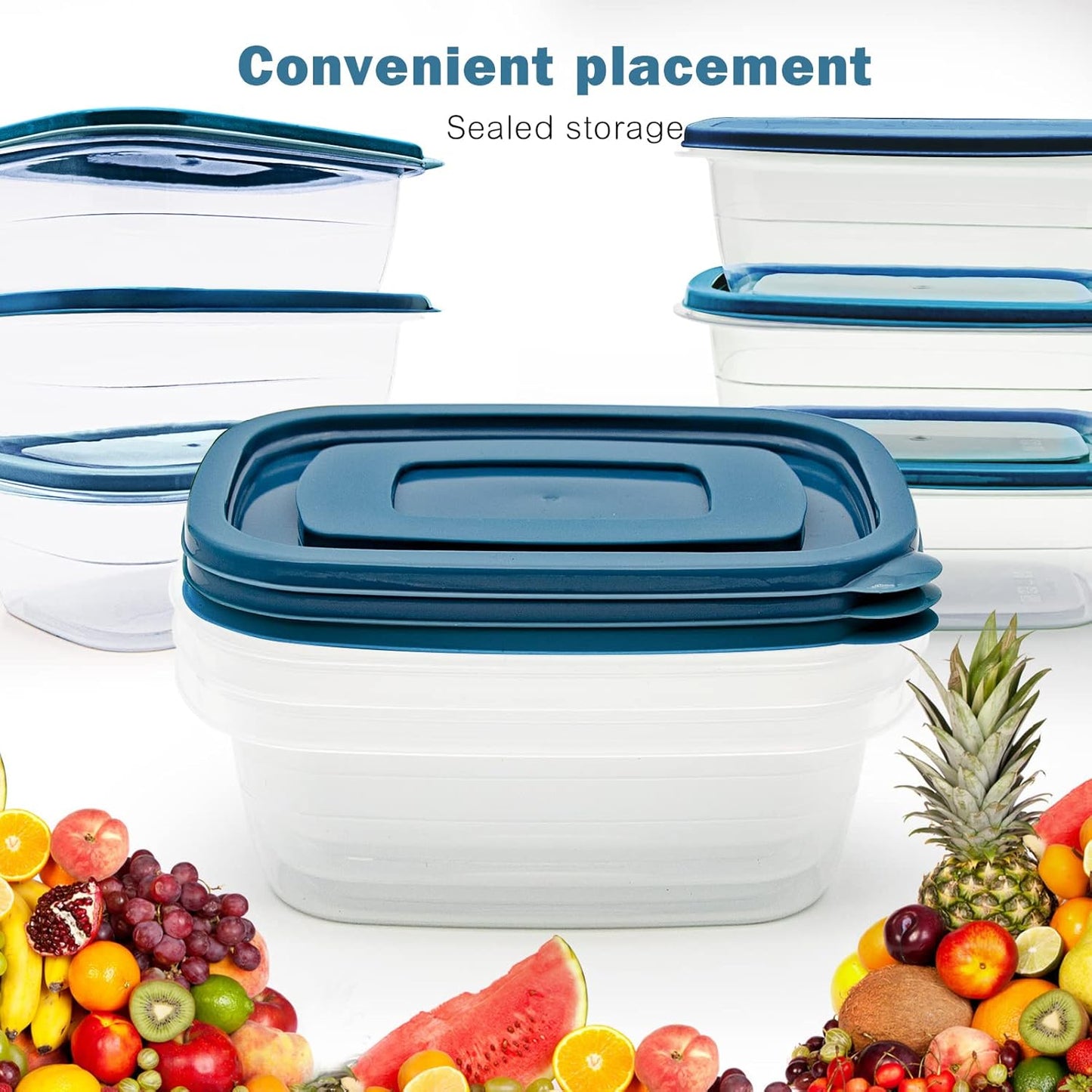 15PCS Rectangle Plastic Portion Box Sets with Lids.Food Storage Box,Container Sets,Food Storage,Food Containers,Plastic Container,use for School,0.53 Quarts Per Box,Age over 3 Years Old