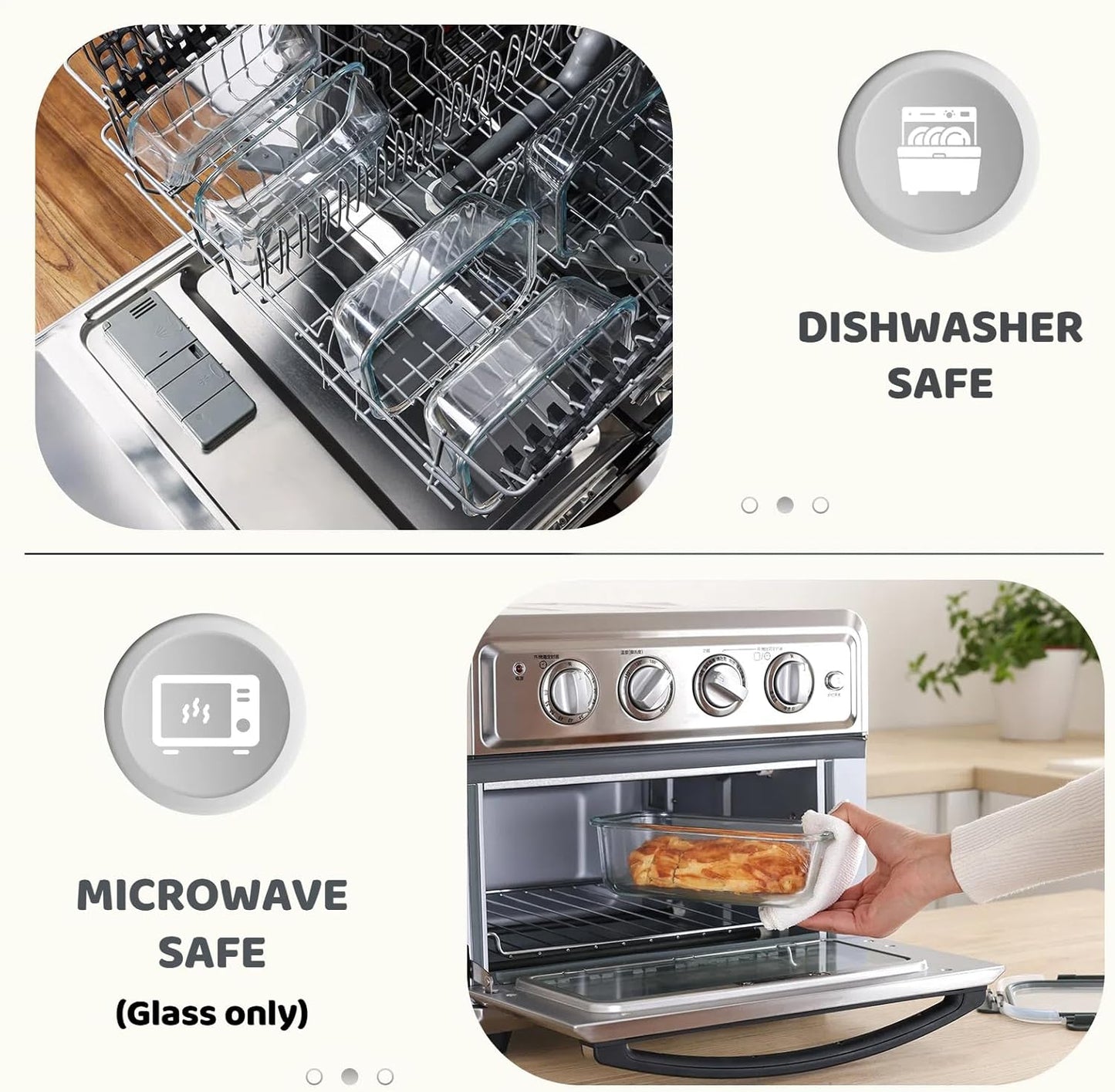 5 Pack 36 Oz Glass Meal Prep Containers with Lids, Reusable Glass Food Storage Airtight Lunch Containers with Lids, Leak Proof, Microwave, Oven, Freezer and Dishwasher Safe (Gray)