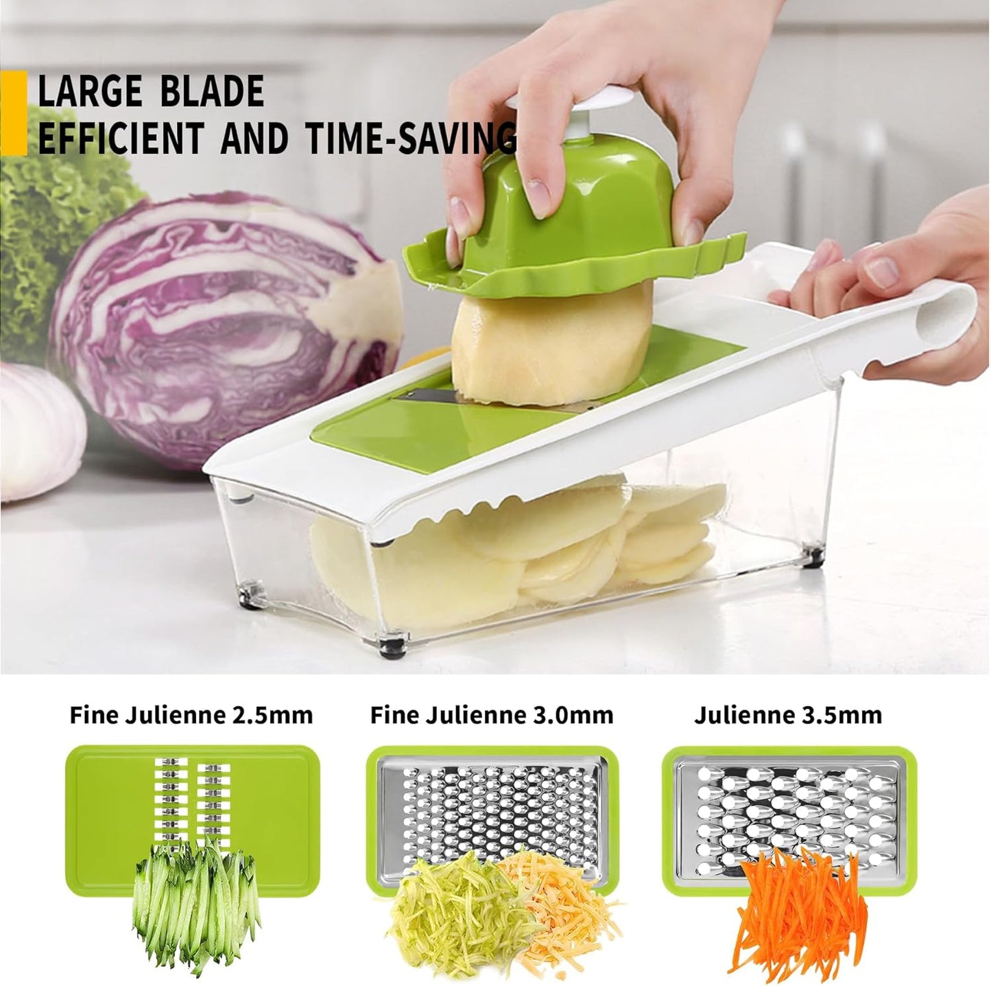 Graters For Kitchen, Cheese Grater with Container, Mandoline Slicer For Kitchen, Vegetable Grater, Carrot Shredder, Julienne Slicer and Peeler, Potato Slicer, Cheese Shredder