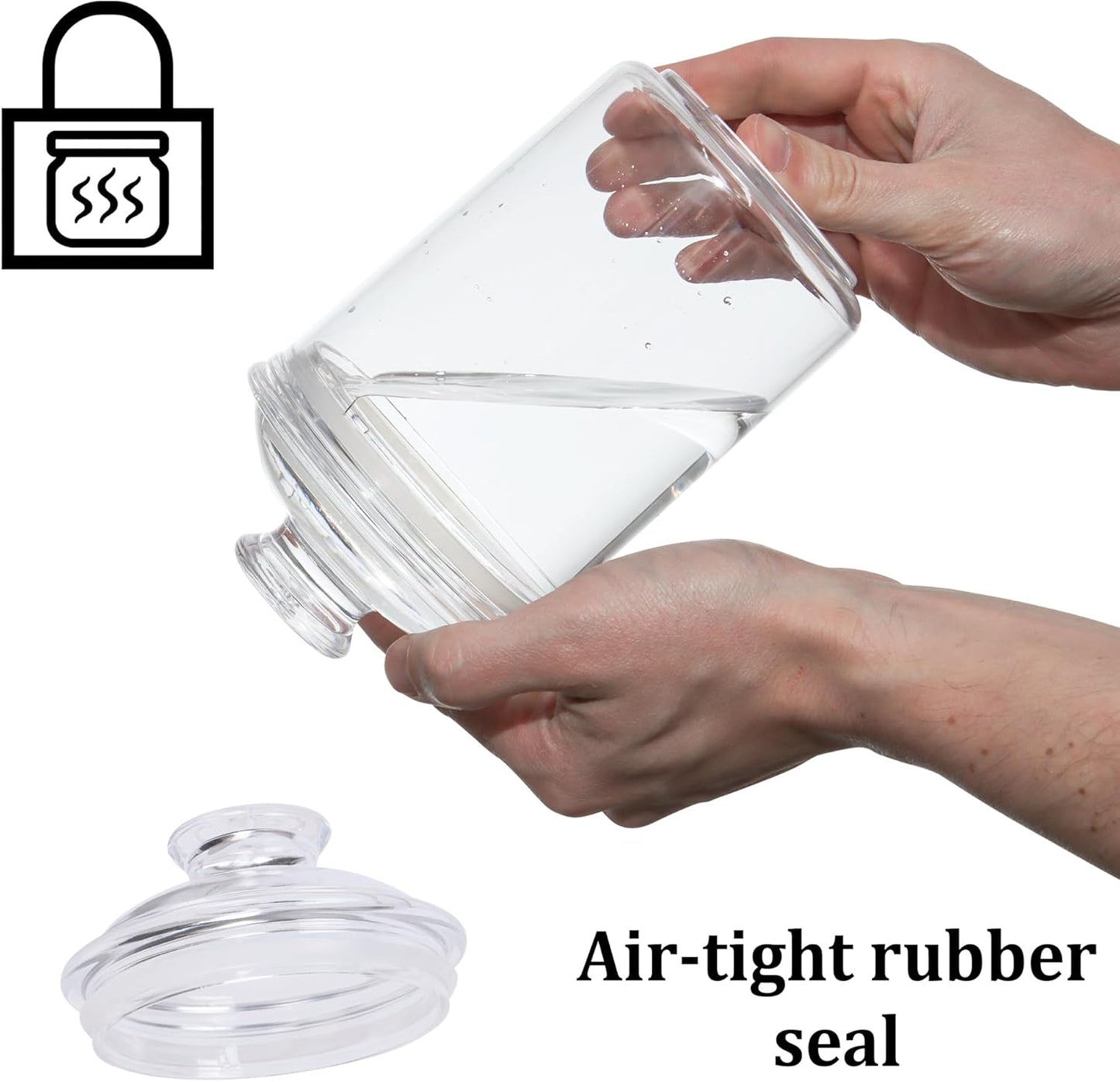 JOEY'Z 24oz Acrylic Airtight Candy Jar Cookie Jar - Candy Jars with Lids Apothecary Jars With Lids - Laundry Pods Container Laundry Pod Container