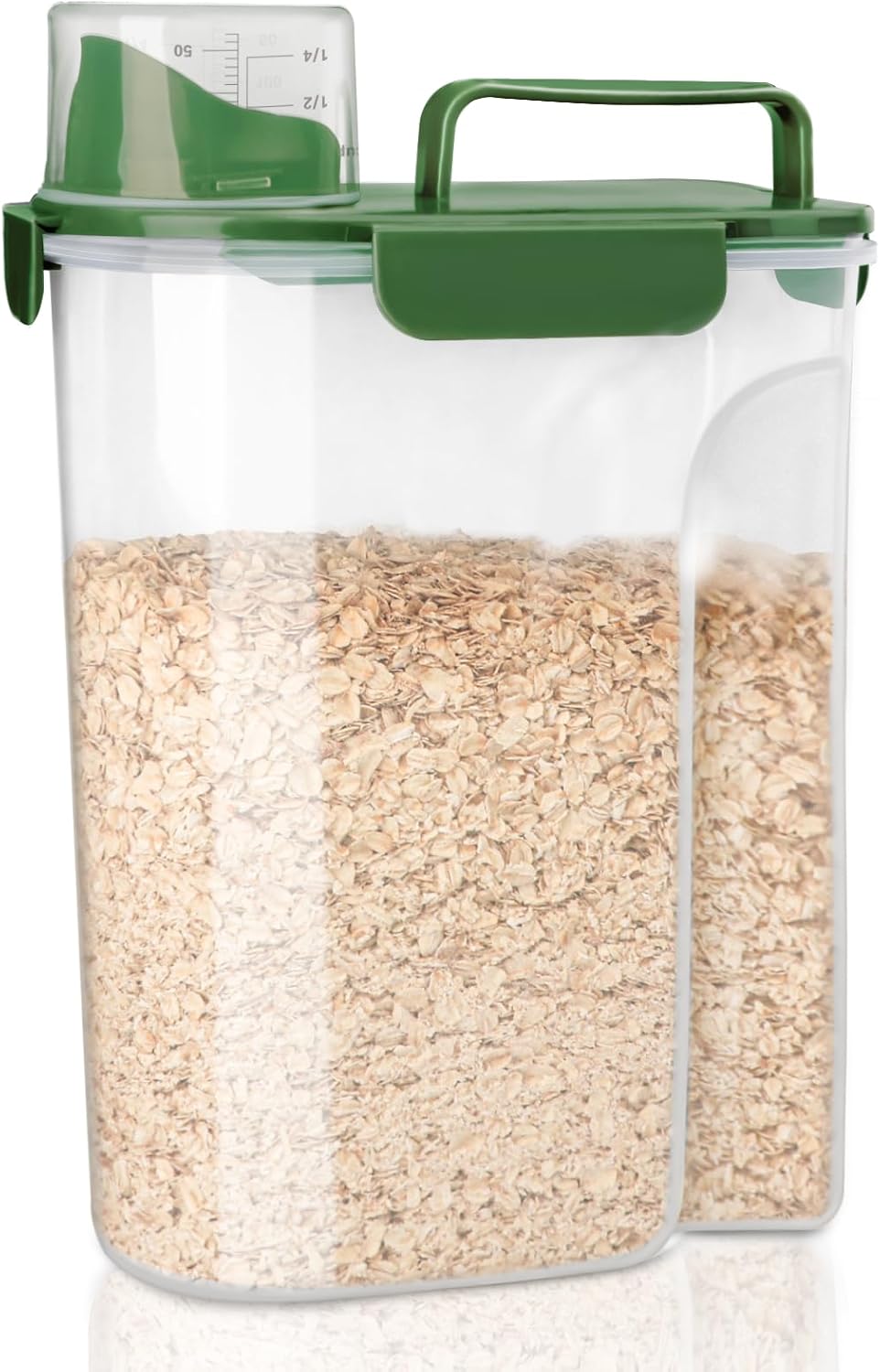 Rice Container, Airtight Rice Storage Container 10lb, Cereal Containers Storage, BPA Free Food Dispenser with Pouring Spout Handle for Flour Pasta Grain, Pet Dog Cat Bird Food Storage Container