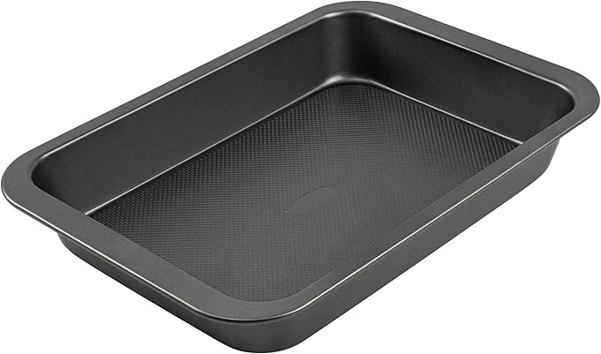 Cake Pan, Nonstick Baking Pan for Cake, Bread, Brownie or Lasagna, Heavy Duty Baking Dish with Diamond Texture Pattern and Wide Grips