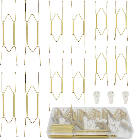 6/8/10 Inch Plate Hangers for The Wall Plate Hangers 12Pack Plate Wall Hangers for Display Invisible Decorative Plate Hooks for Hanging Stainless Steel