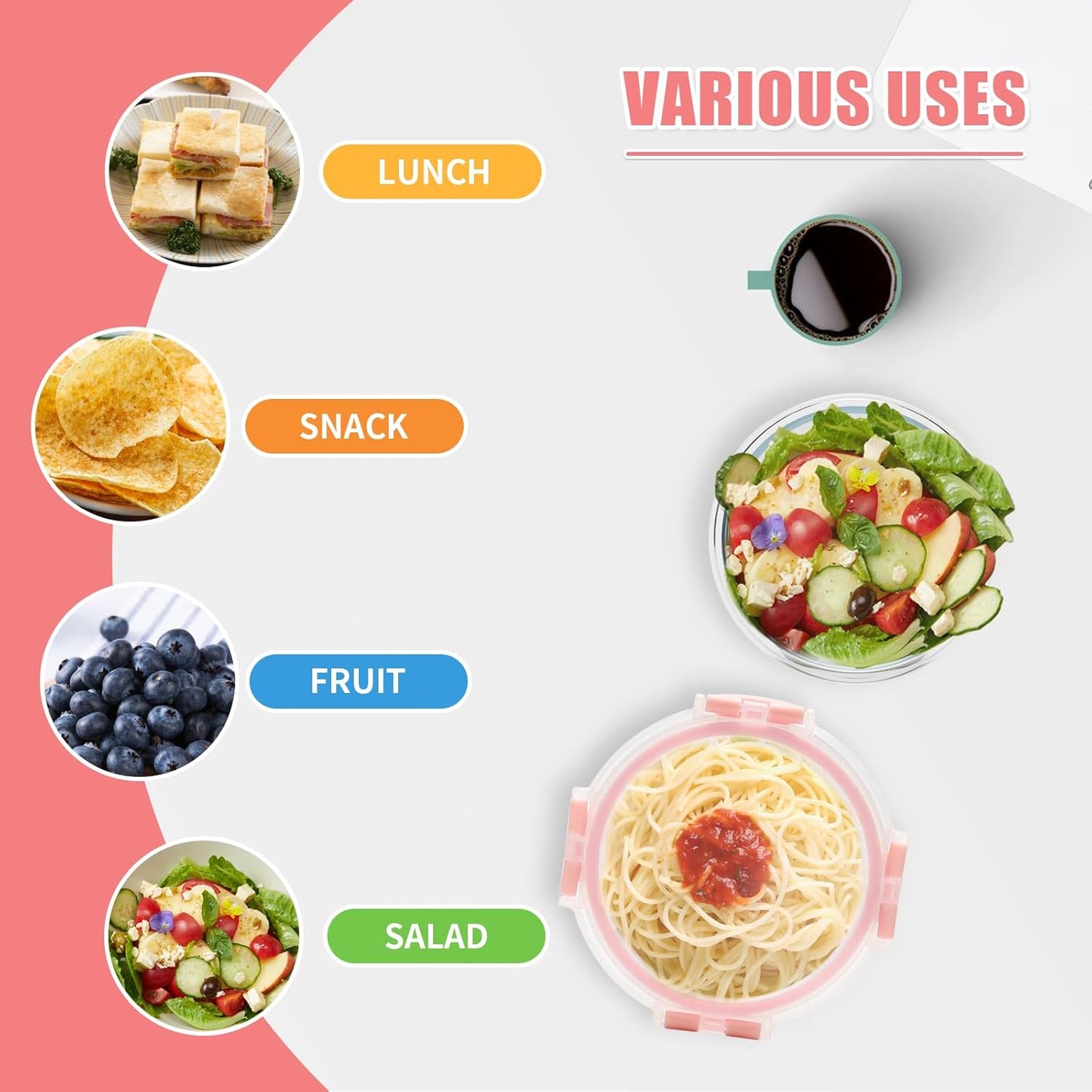 12 Pack 13oz Small Glass Food Storage Containers with Lids Airtight, Leak-Proof Round Meal Prep Containers Set, Freezer to Microwave Safe, Dishwasher Safe