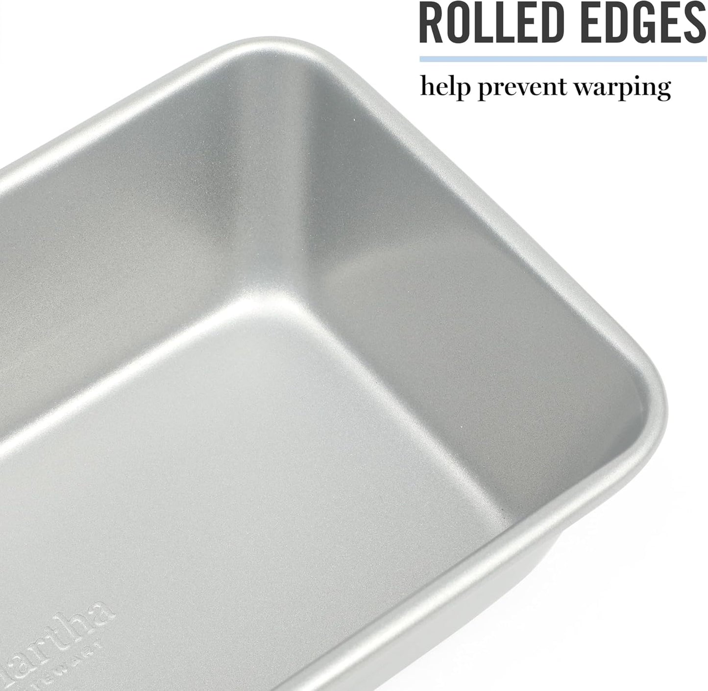 Martha Stewart Gallen 9 Inch Nonstick Carbon Steel Loaf Pan - Silver