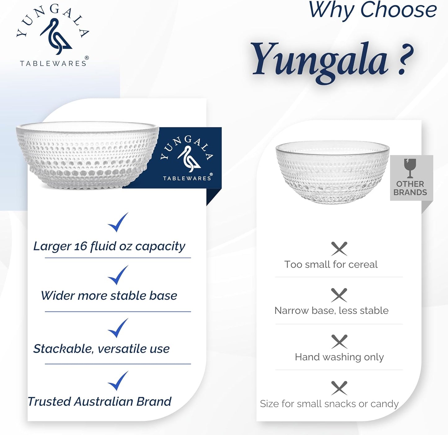 Yungala Clear Glass Bowl