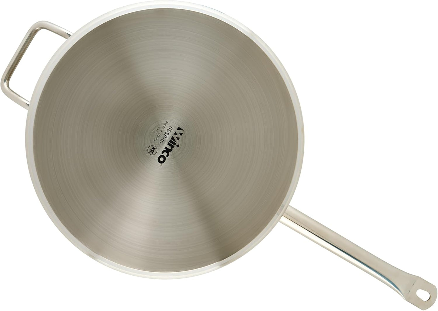 Winco Heavy-Duty Stainless Steel Sauce Pan with Cover and Helper Handle, 10 Quart