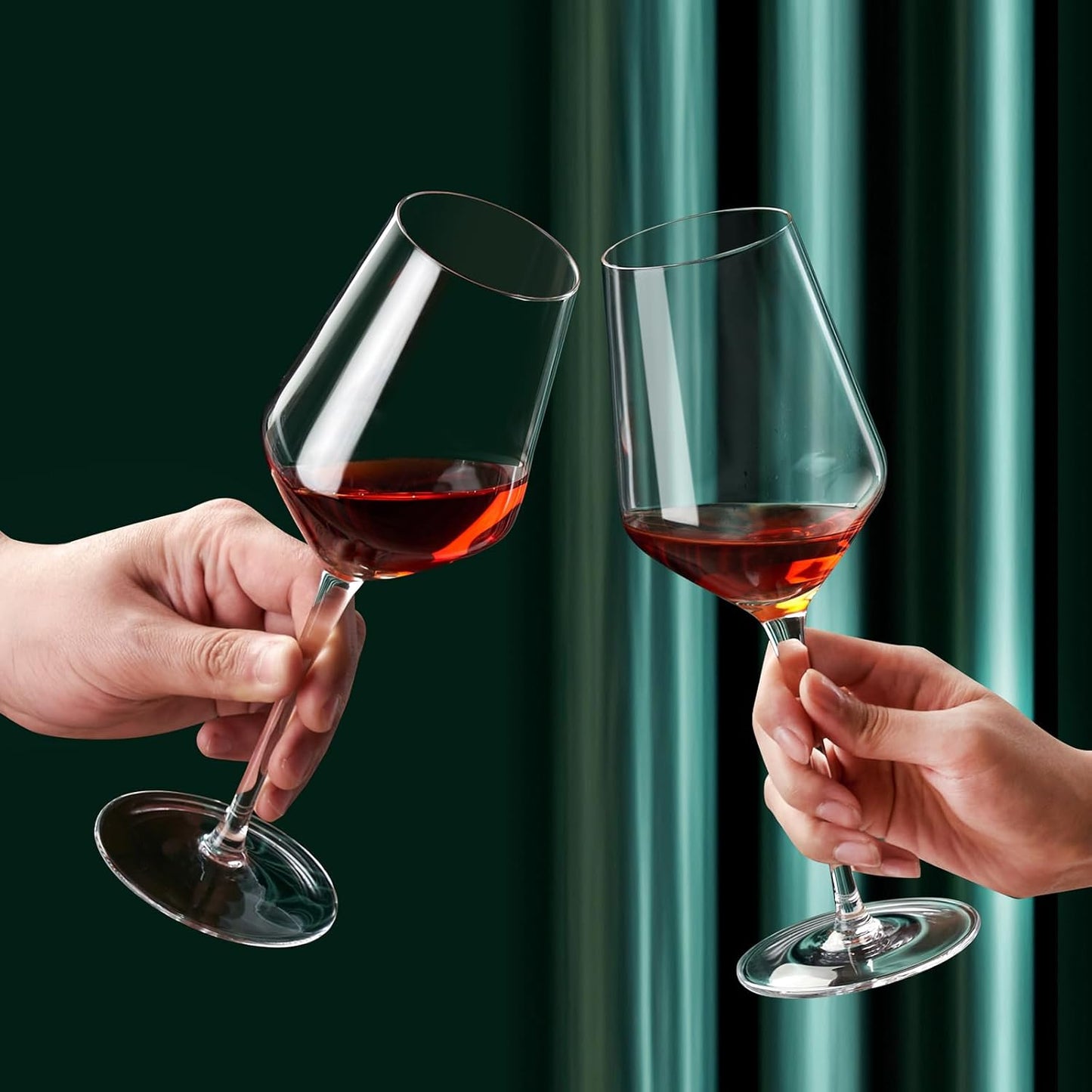 ACHEER Crystal Wine Glasses Set of 4 - Hand Blown Red Wine or White Wine Glass - 14Oz - Long Stem Wine Glasses – Gift for Wedding, Anniversary, Christmas