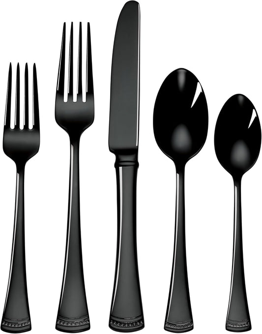 Lenox 893677 Portola Black 20-Piece Flatware Set