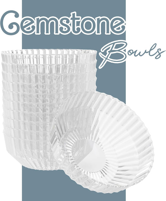 Exquisite Clear Plastic Bowls Disposable - 16 Oz - 20 Count - Disposable Soup Bowls - Great for Weddings Parties And Formal Occasions