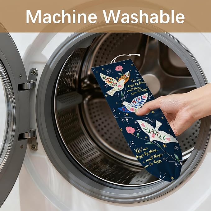 Bird Plastic Bag Holder, Wall Mount Organizer for Reusable Canvas Grocery Bags, Decorative Home Kitchen Pantry Decor Hanging Plastic Bag Dispenser, Christ Bird Shopping Bags Storage Dispenser