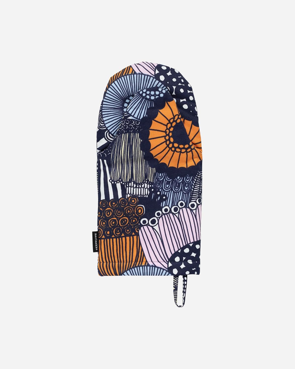 MARIMEKKO Siirtolapuutarha Oven Mitt with Hanging Loop – Refine Your Kitchen Décor with Our Cute Oven Mitts Made of Cotton – Kitchen Mitts for Oven (12" L x 6" W)