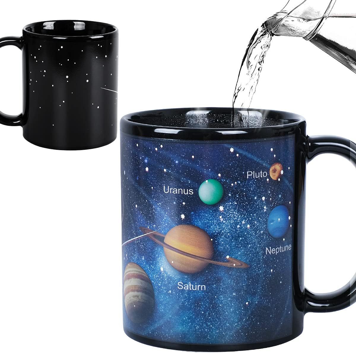 Kmiles Heat Changing Solar System Ceramic Mug Colour Changing Mug Magical Coffee Mug Tea Cup 12 Ounce - Novelty for Xmas Funny Gifts