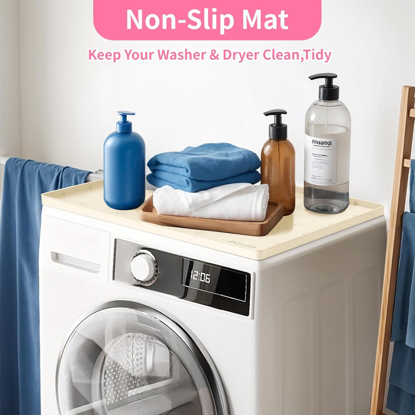 Sdpeia Under Sink Mat 25"×19" – Waterproof Silicone Cabinet Liner & Sink Protector for Kitchen & Bathroom, Multi-Purpose Organizers Tray for Pets, Laundry, Cat Litter Mat