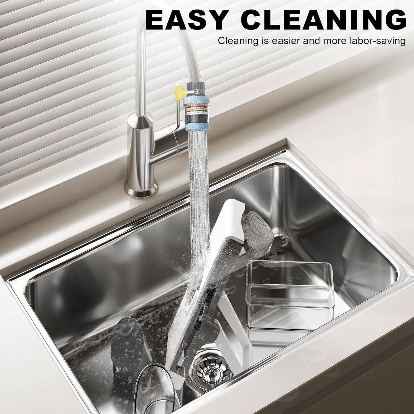 FEICO Upgrade Safe Mandoline Slicer potato slicer - Adjustable Mandoline Slicer food chopper, Fries Cutter, Kitchen Chopping Artifact, Gift (White-dark gray)