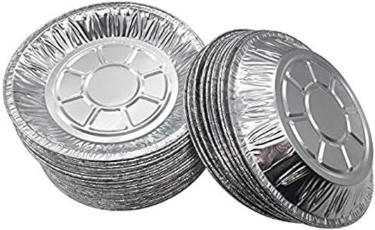 Premium 6" Aluminum Foil Pie Pans 50pcs/set. Disposable Tin Plates for Pies Tart Quiche