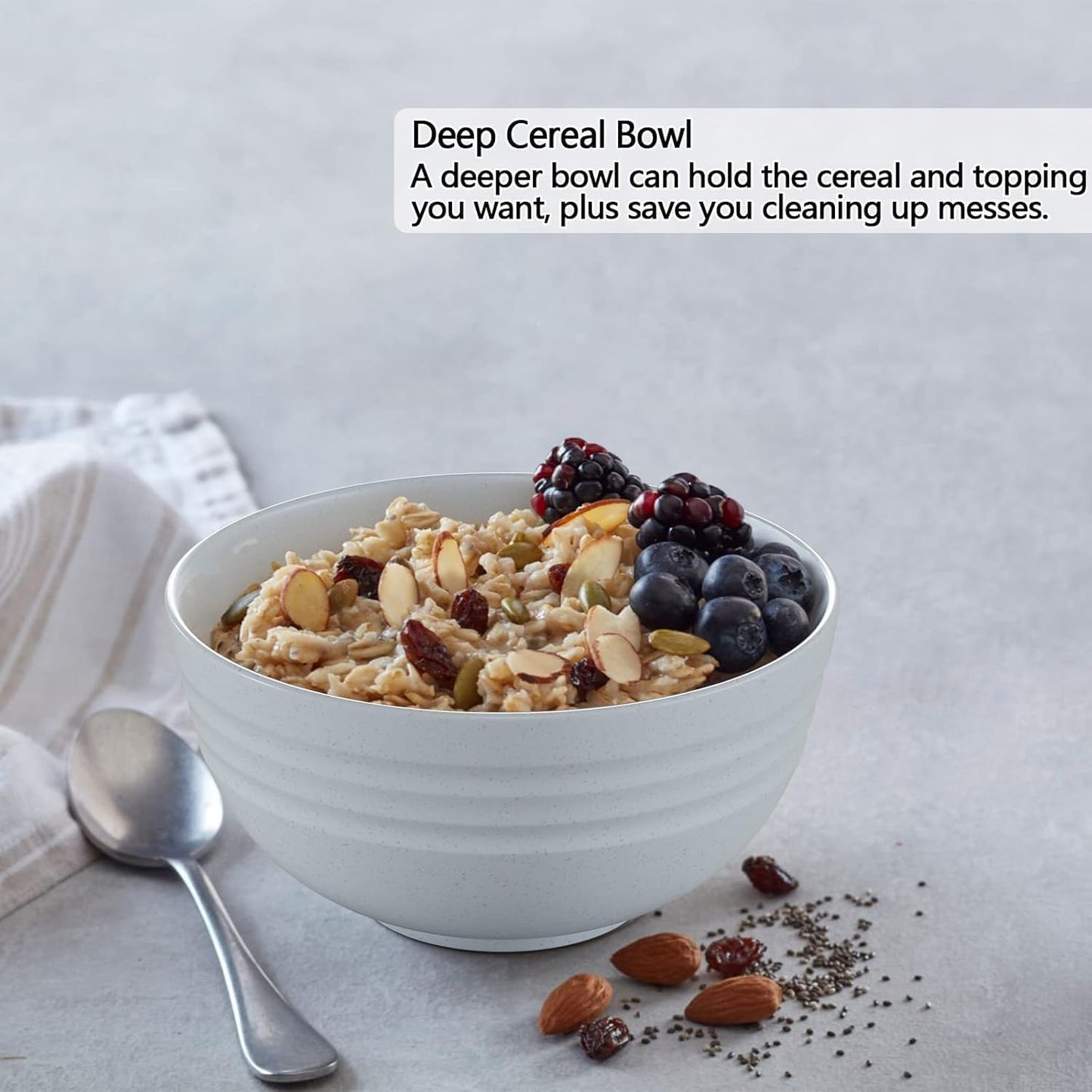 Homestockplus Unbreakable Cereal Bowls 25 OZ Microwave and Dishwasher Safe BPA-Free Eco-Friendly Wheat Straw Bowl Assorted Color Dessert Bowls for Serving Soup, Oatmeal, Pasta and Salad [Set of 6]